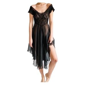 Vintage Cinema Exoile Black Fairy Sheer Nightgown
